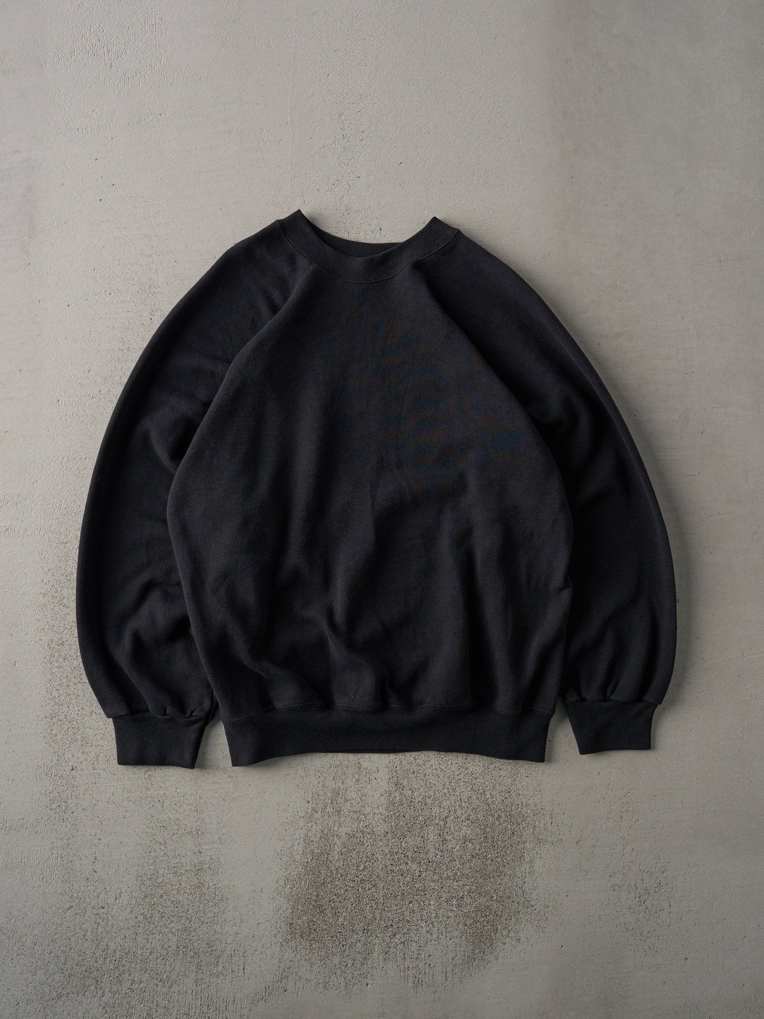 Vintage 80s Black Blank Tultex Crewneck (M/L)