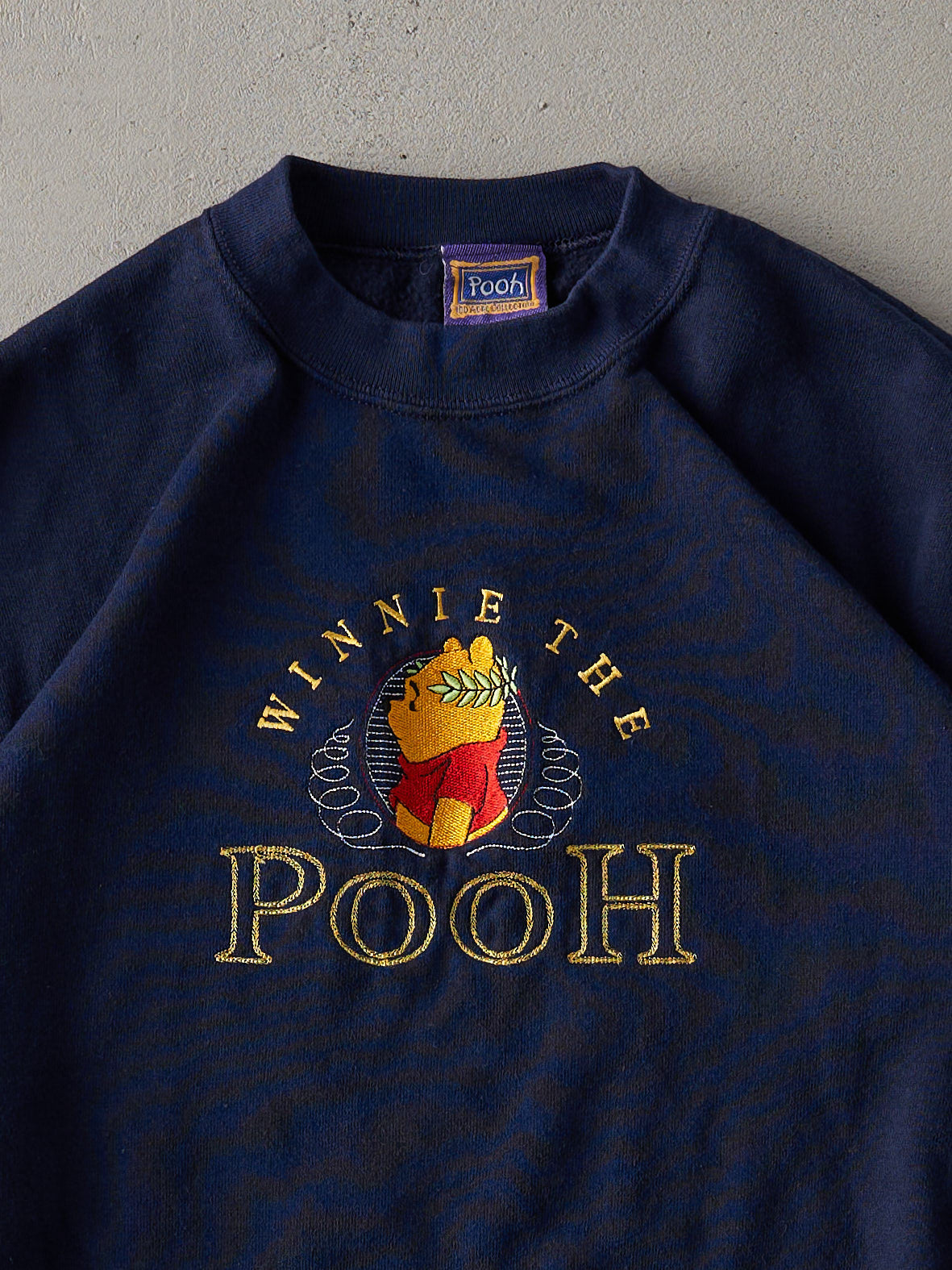 Vintage 90s Navy Blue Winnie the Pooh Embroidered Crewneck (M/L)