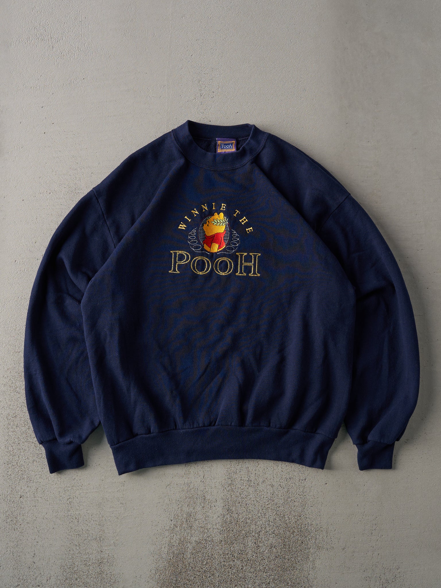 Vintage 90s Navy Blue Winnie the Pooh Embroidered Crewneck (M/L)