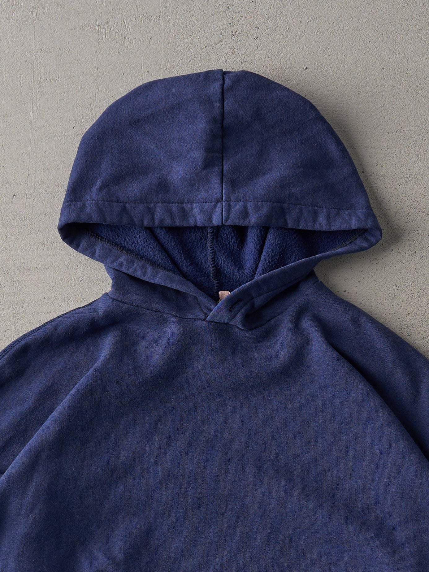 Vintage 90s Navy Blue Blank Hoodie (L)