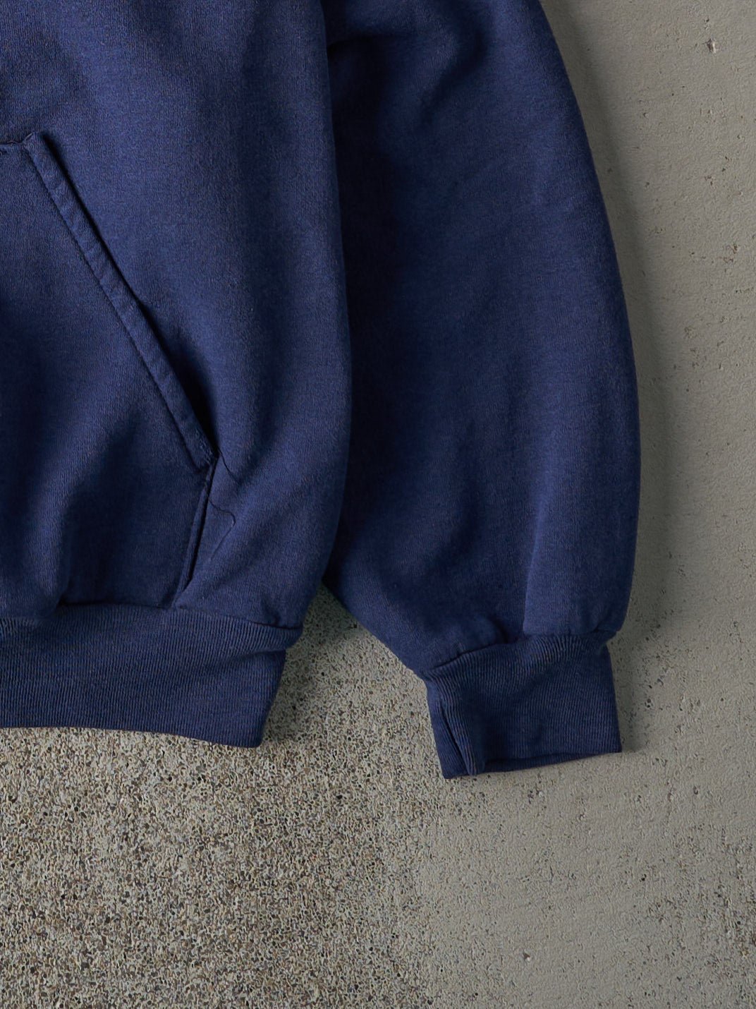 Vintage 90s Navy Blue Blank Hoodie (L)