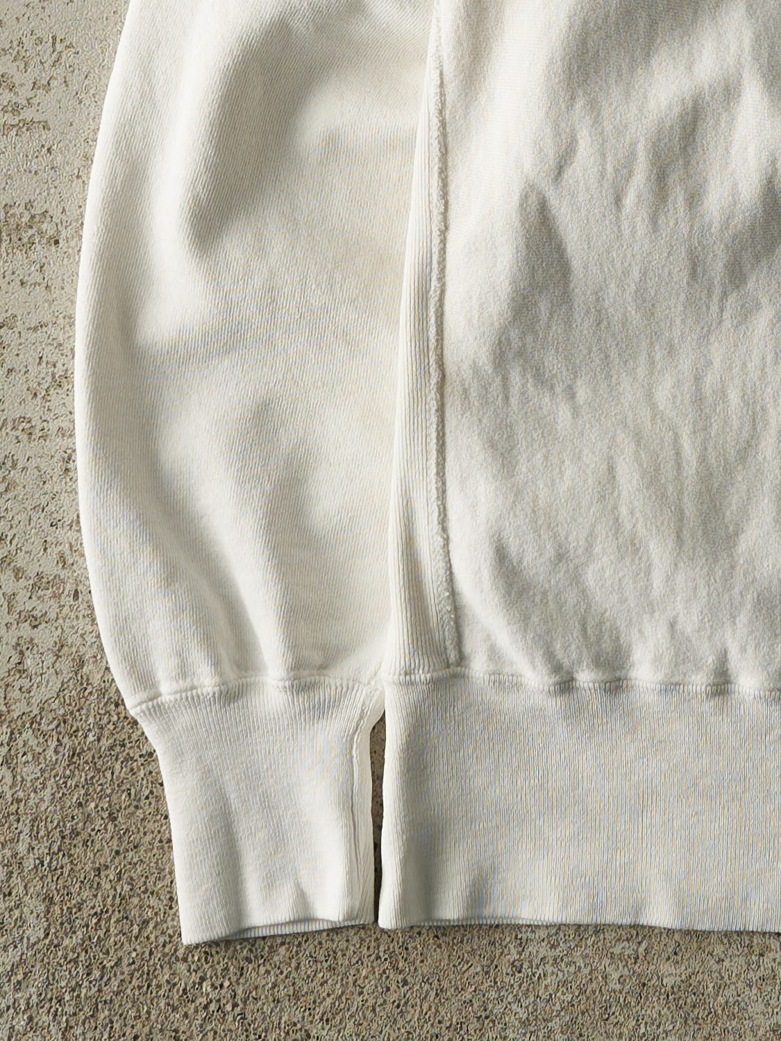 Vintage 90s White Champion Reverse Weave Embroidered Crewneck (M/L)