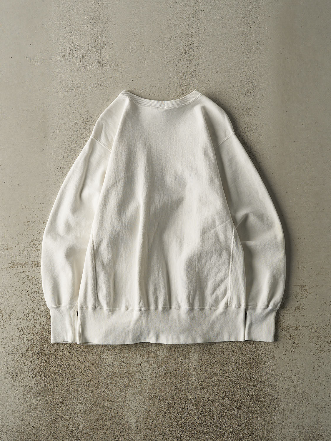 Vintage 90s White Champion Reverse Weave Embroidered Crewneck (M/L)