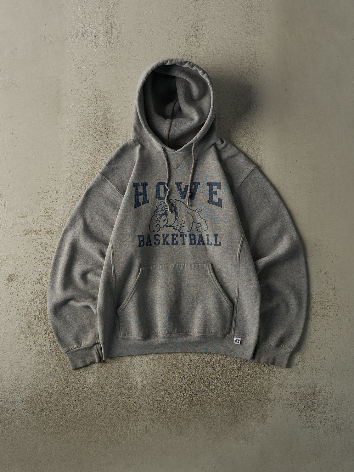 Vintage Y2K Grey Howe Basketball Russell Athletic Hoodie (M)