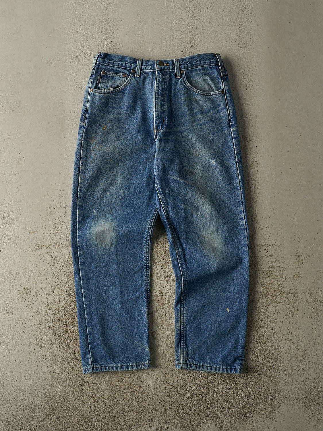 Vintage 90s Mid Wash Carhartt Flannel Lined Jeans (32x28.5)
