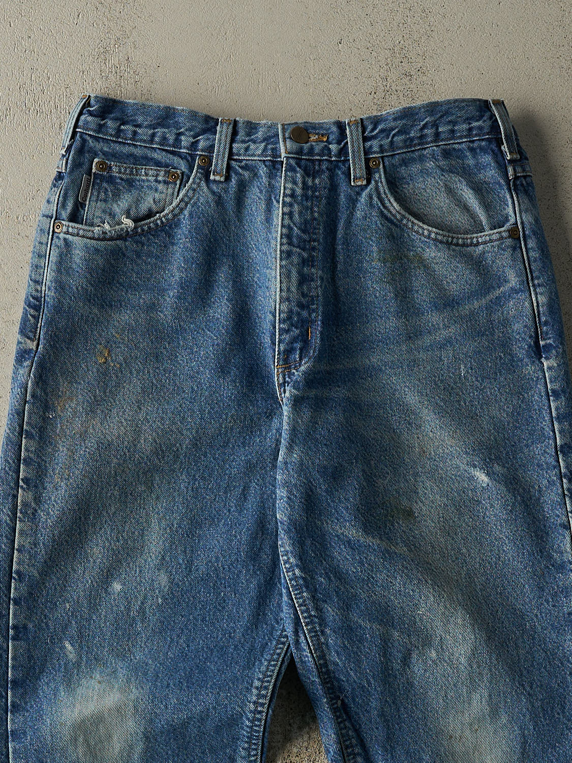 Vintage 90s Mid Wash Carhartt Flannel Lined Jeans (32x28.5)