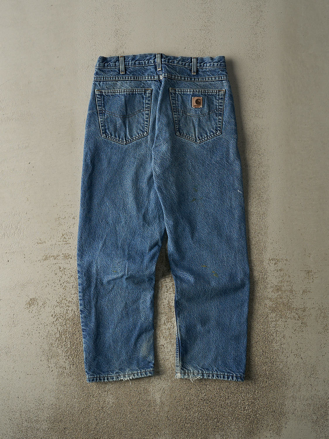 Vintage 90s Mid Wash Carhartt Flannel Lined Jeans (32x28.5)