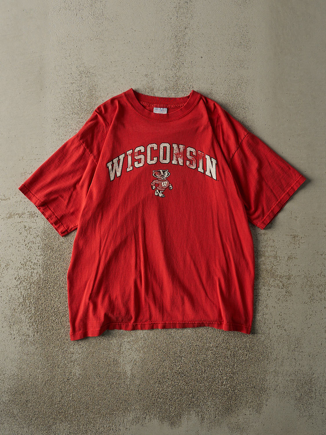 Vintage 90s Red University of Wisconsin Badgers Tee (L)