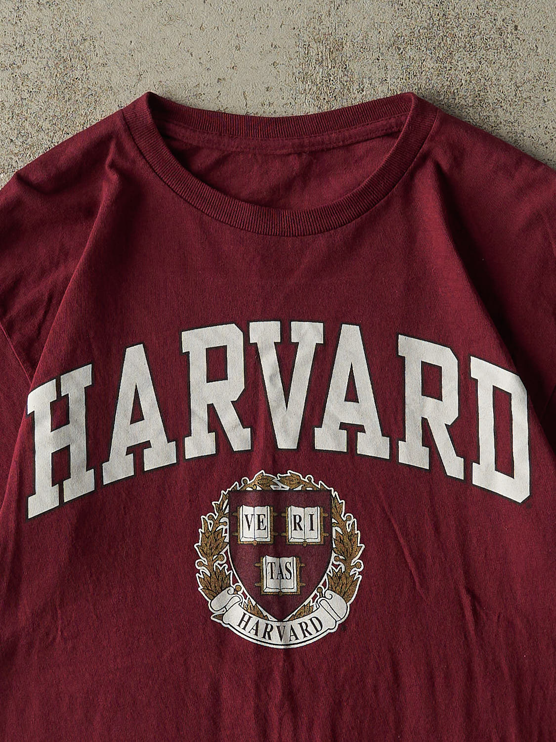 Vintage Y2K Burgundy Harvard University Tee (S)