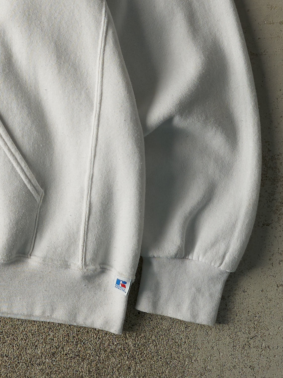 Vintage Y2K White Michigan State University Embroidered Russell Athletic Hoodie (XL/XXL)