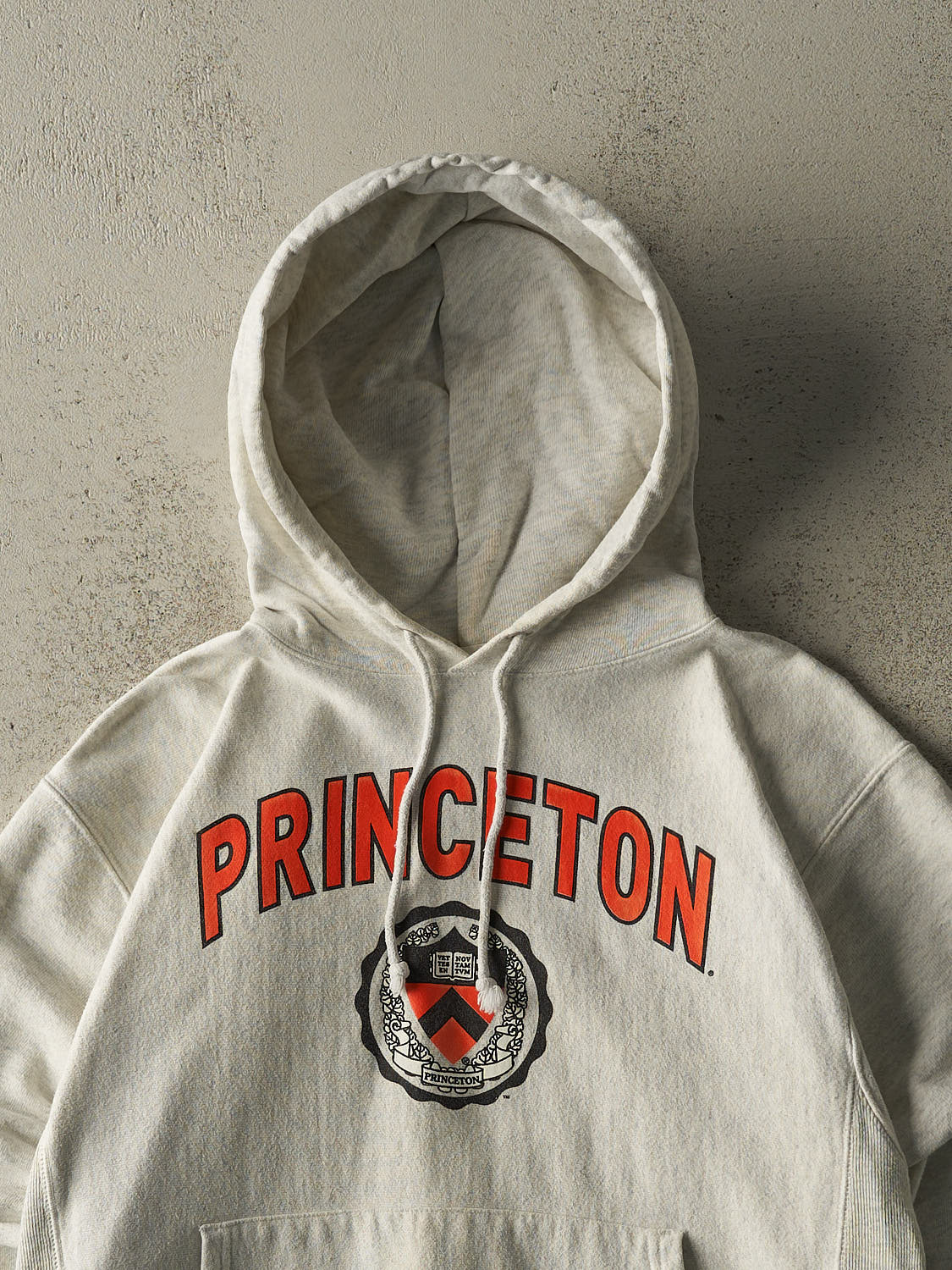 Vintage Y2K Heather Grey Princeton University Champion Reverse Weave Hoodie (M/L)