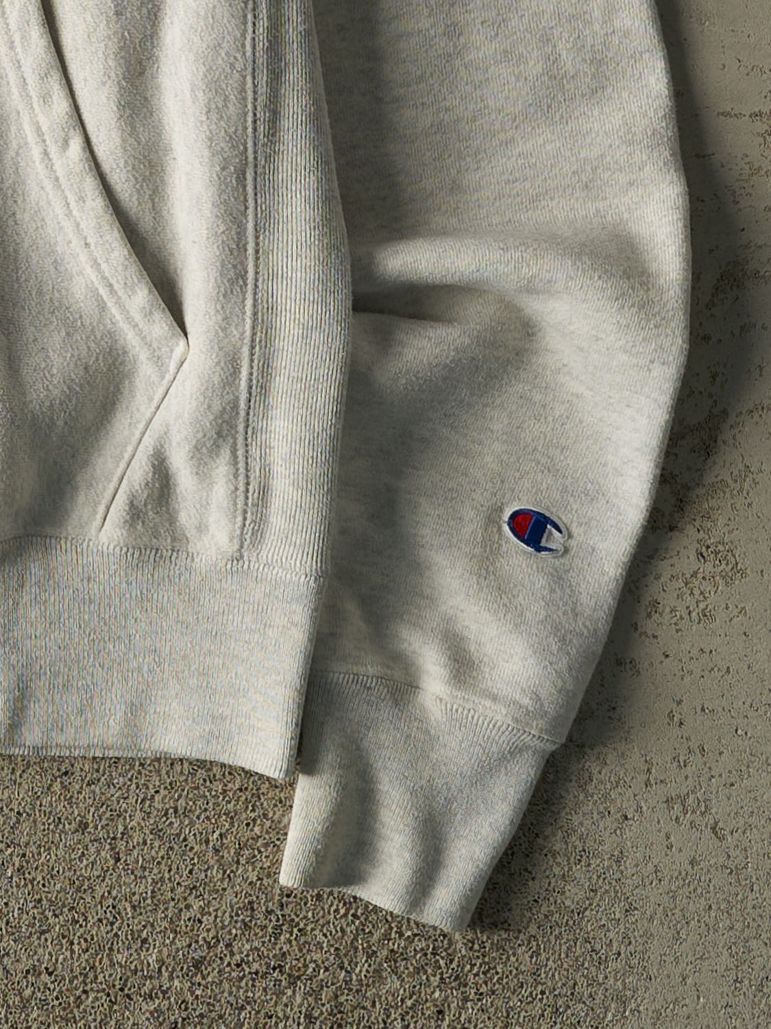 Vintage Y2K Heather Grey Harvard University Champion Reverse Weave Hoodie (S)