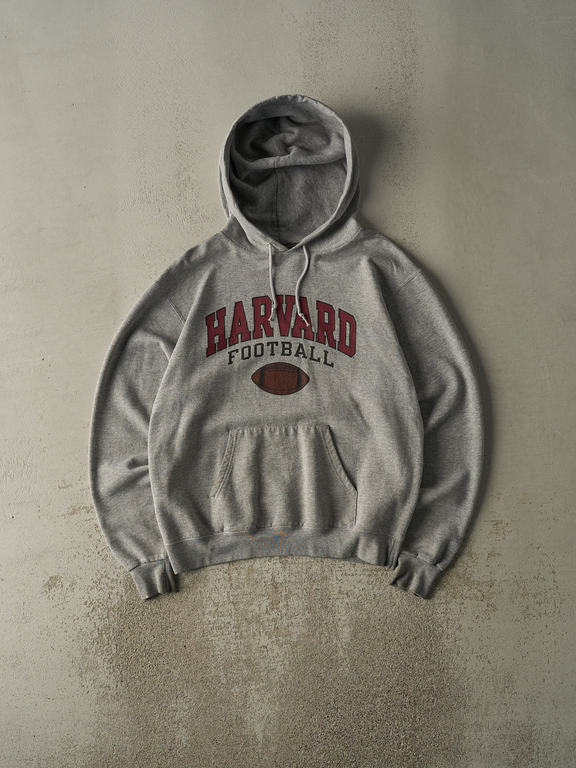 Vintage 90s Grey Harvard University Football Champion Hoodie (M/L)