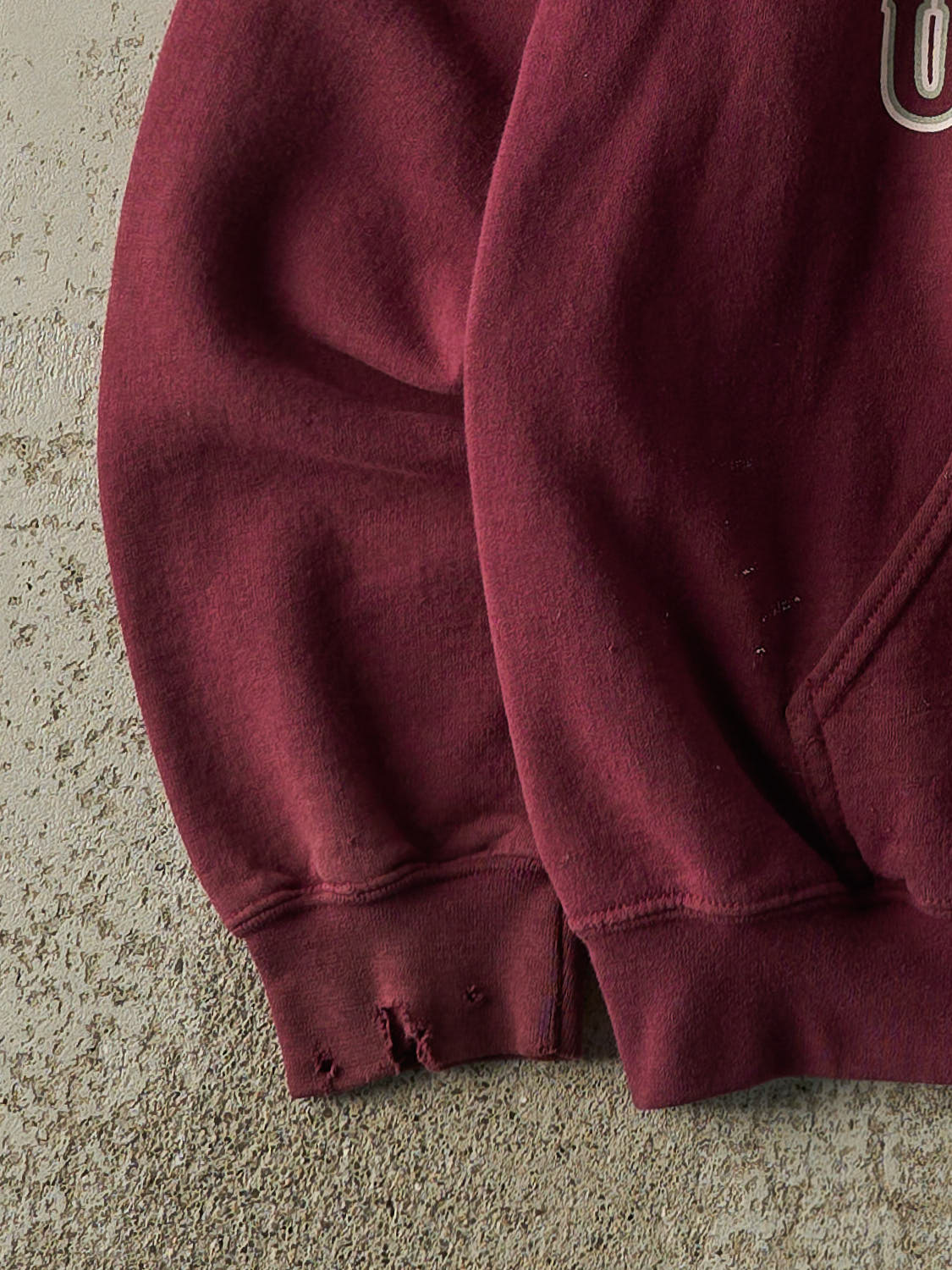Vintage Y2K Burgundy Stanford University Hoodie (S/M)