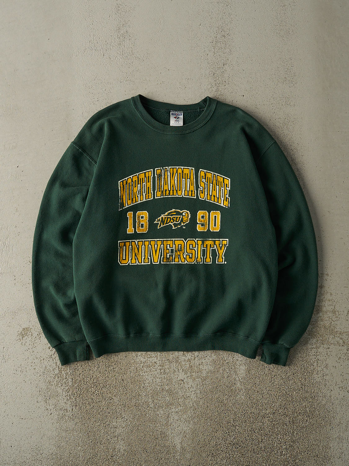 Vintage Y2K Green North Dakota State University Crewneck (M)