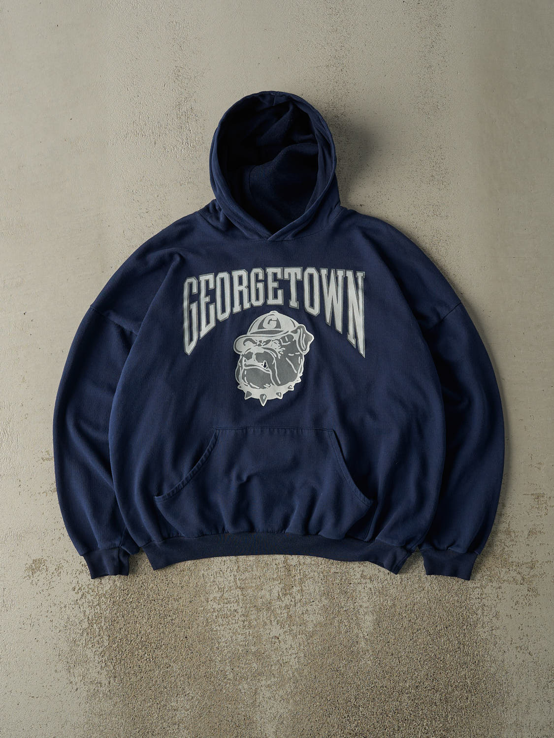 Vintage 90s Navy Blue Georgetown University Hoyas Hoodie (L)