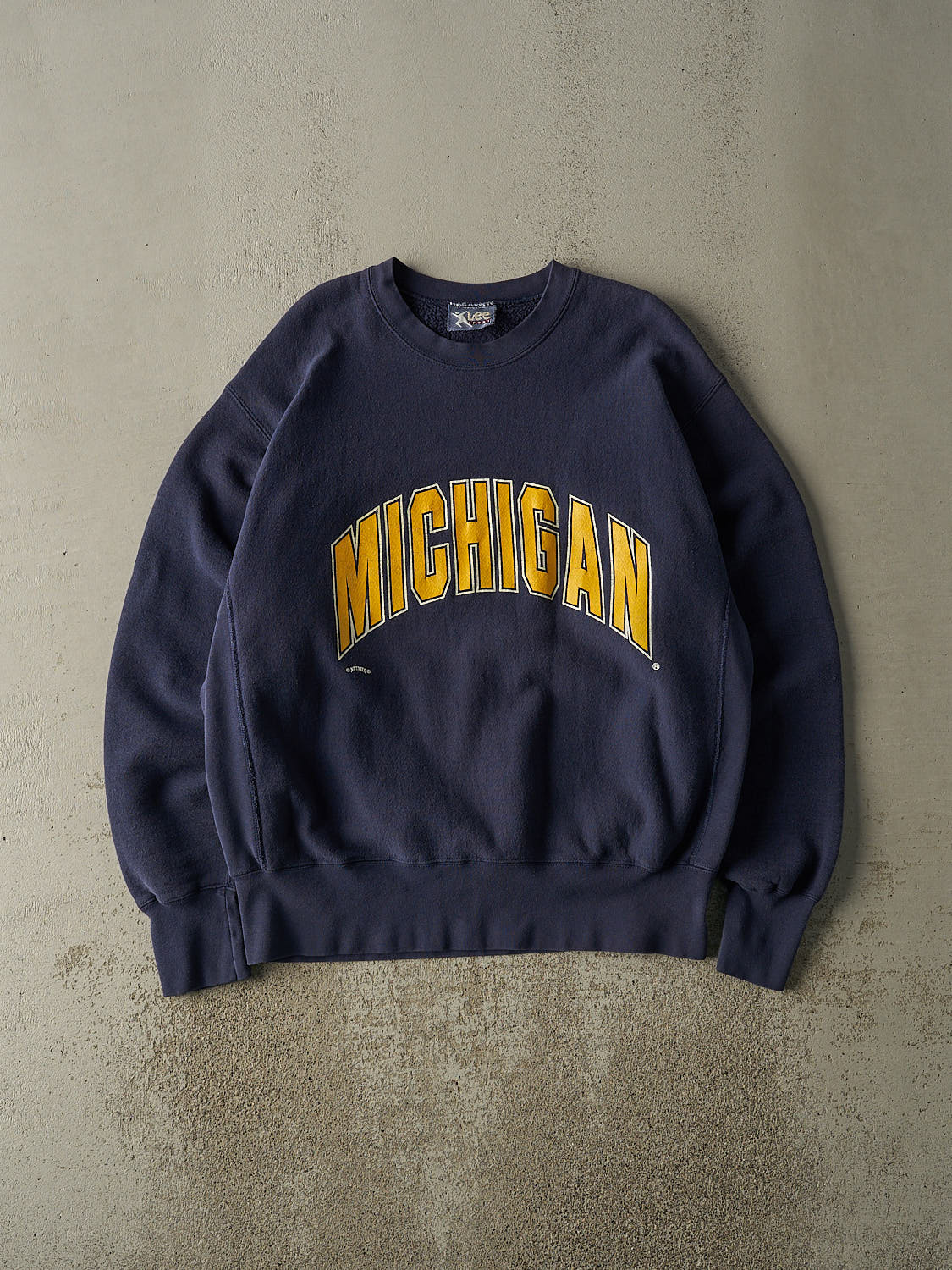 Vintage 90s Navy Blue University of Michigan Crewneck (XL/XXL)