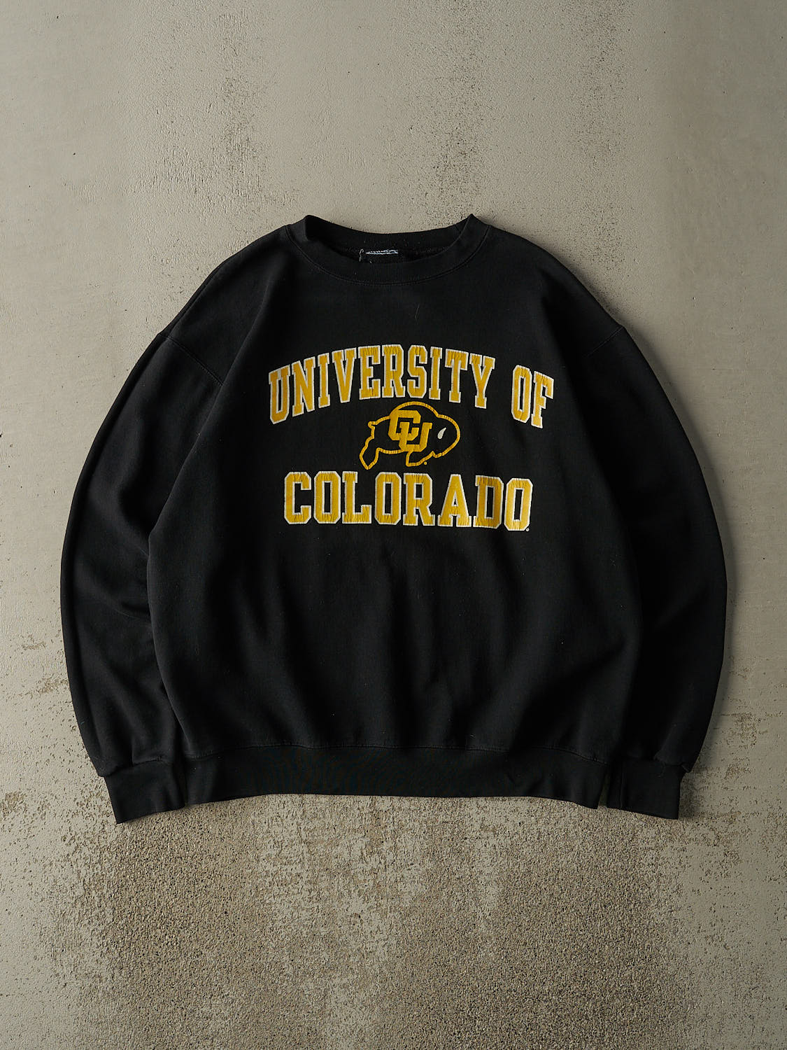 Vintage Y2K Black University of Colorado Buffaloes Champion Crewneck (M/L)