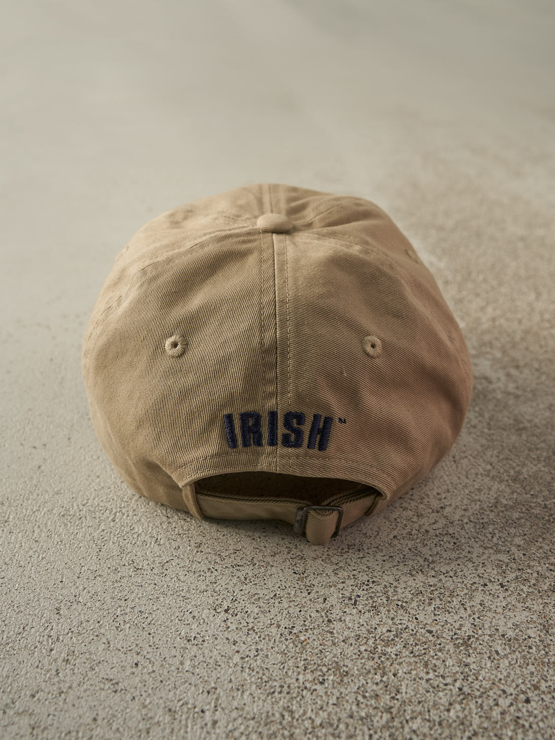 Vintage Y2K Beige Notre Dame Fighting Irish x Adidas Strapback