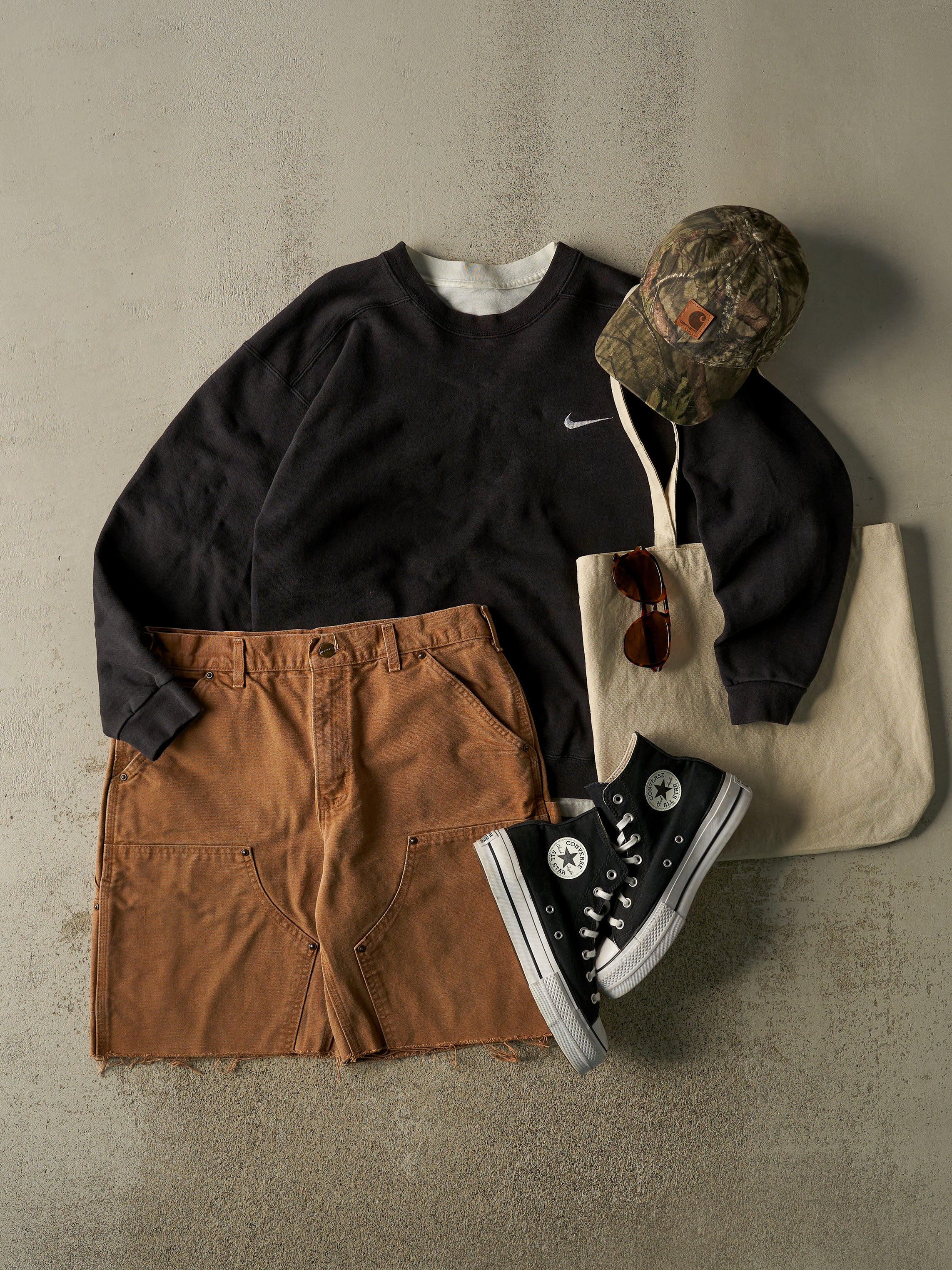 Vintage 90s Camel Carhartt Double Knee Carpenter Shorts (32x9)