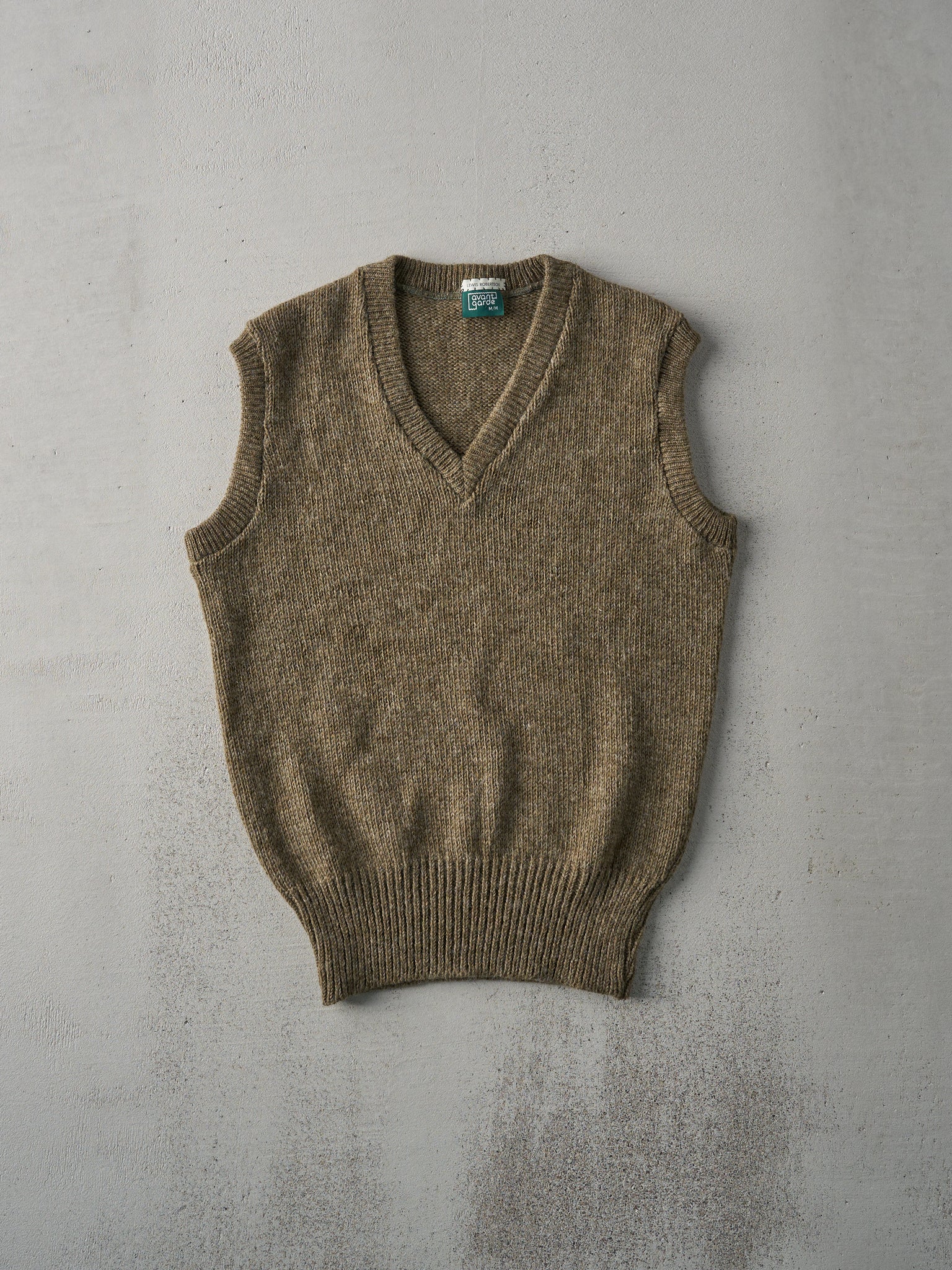 Vintage 90s Brown Avant Garde Knit Sweater Vest (M)