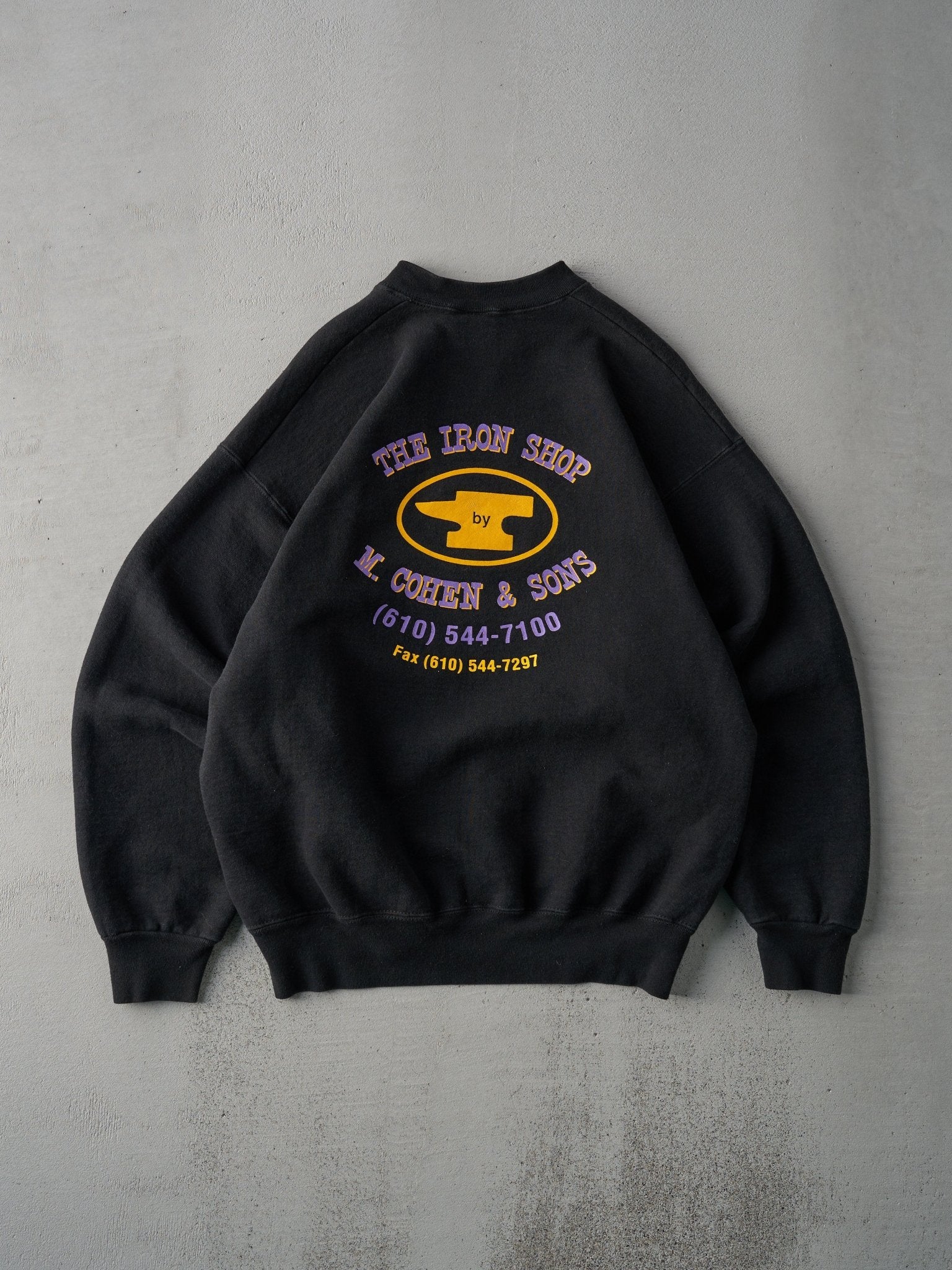 Vintage 90s Black The Iron Shop Crewneck (L)