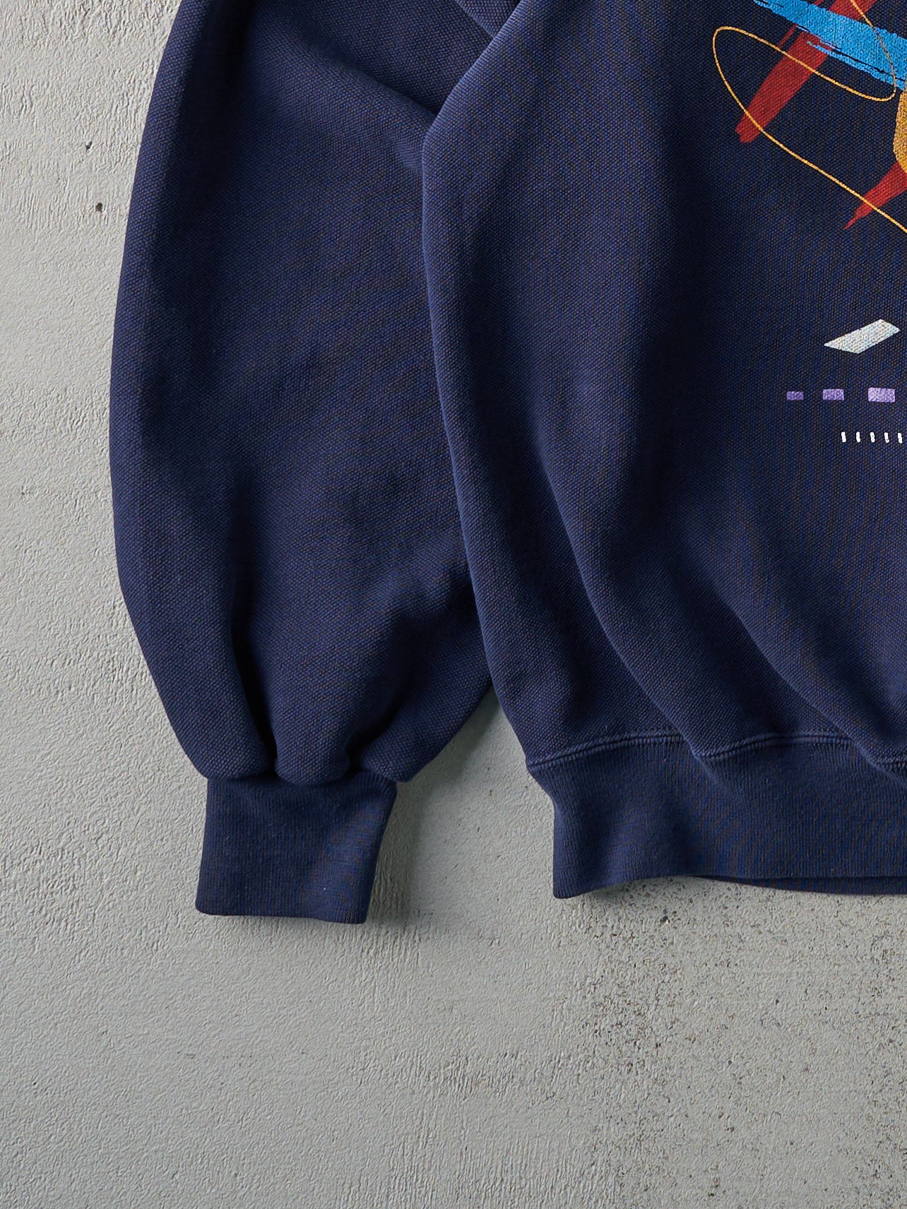 Vintage 90s Navy Mobil 1 Racing Crewneck (L)