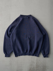 Vintage 90s Navy Tultex Blank Crewneck (M)