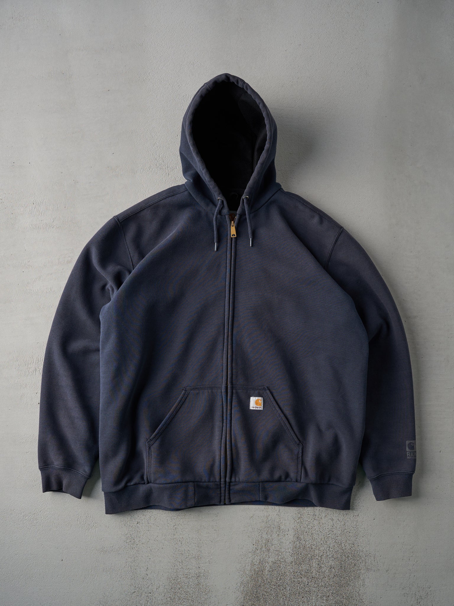 Vintage 90s Dark Navy Blue Carhartt Zip Up Hoodie (XL/XXL)