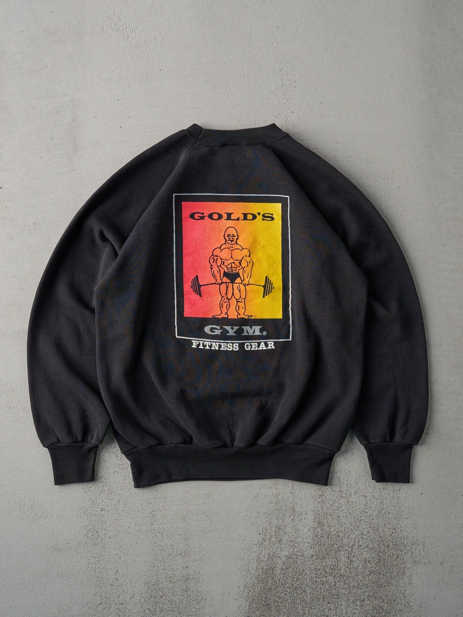 Vintage 80s Black Golds Gym Crewneck (M)