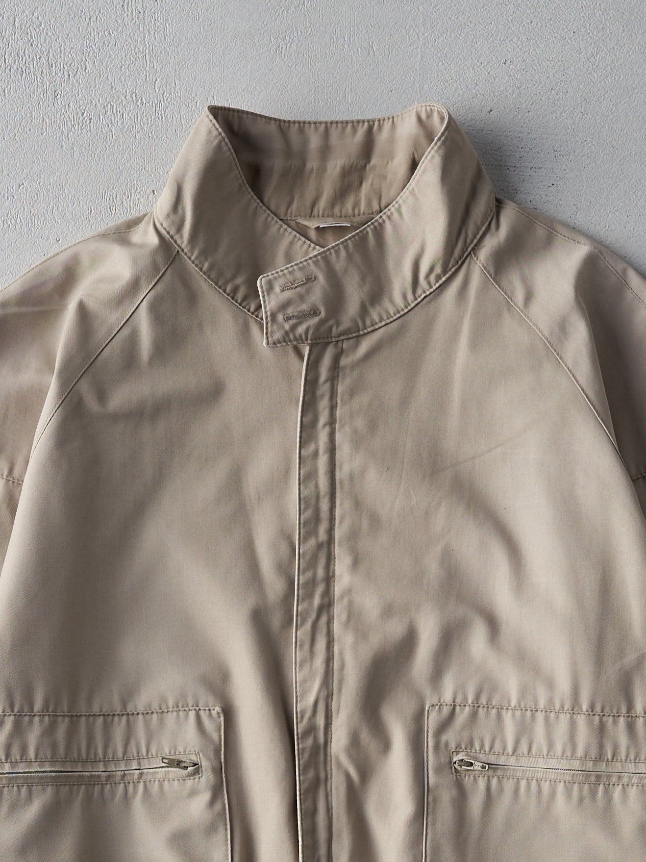 Vintage 80s Beige Bomber Jacket (L)