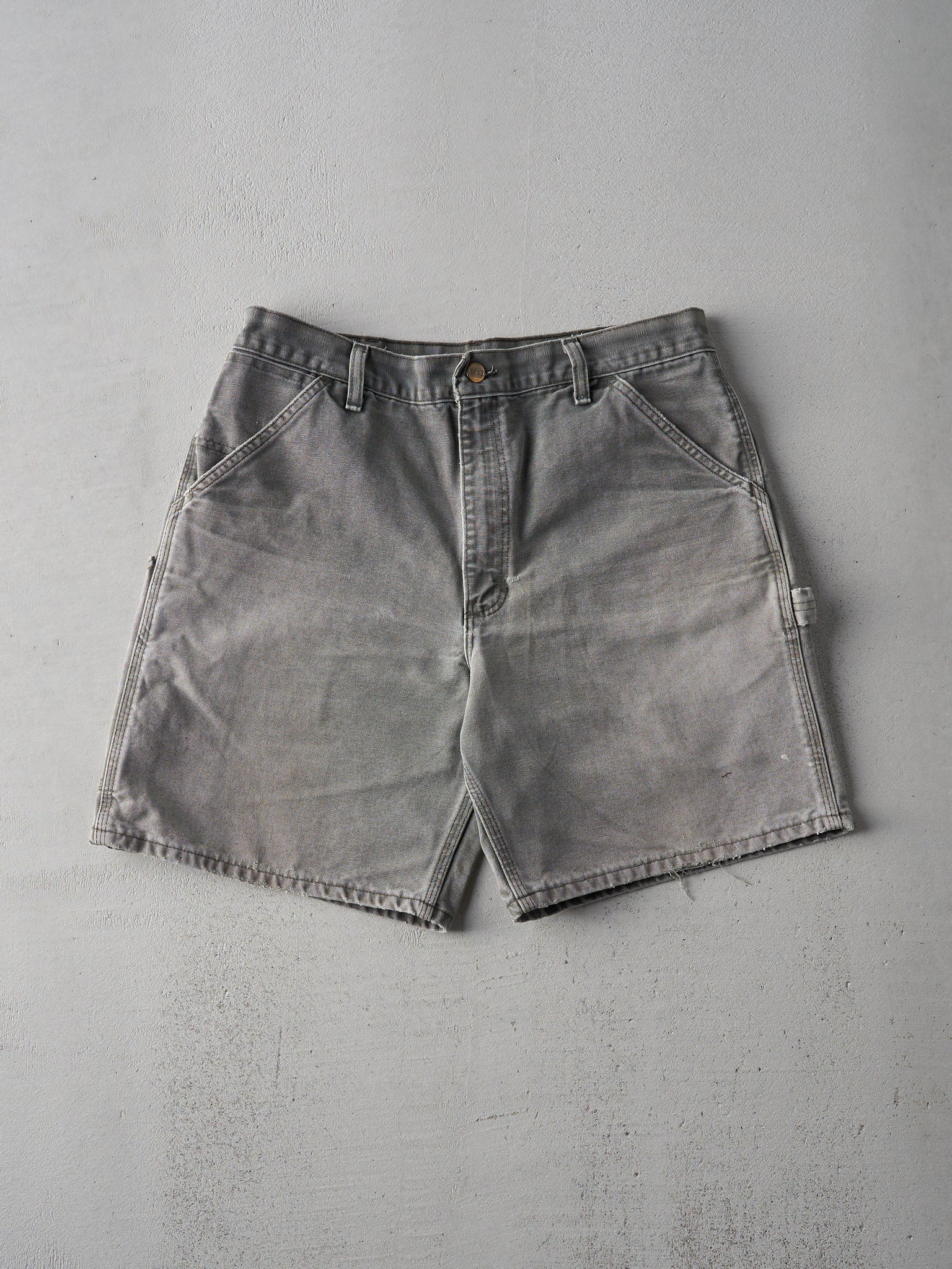 Vintage 90s Faded Grey Carhartt Workwear Shorts (33x8)