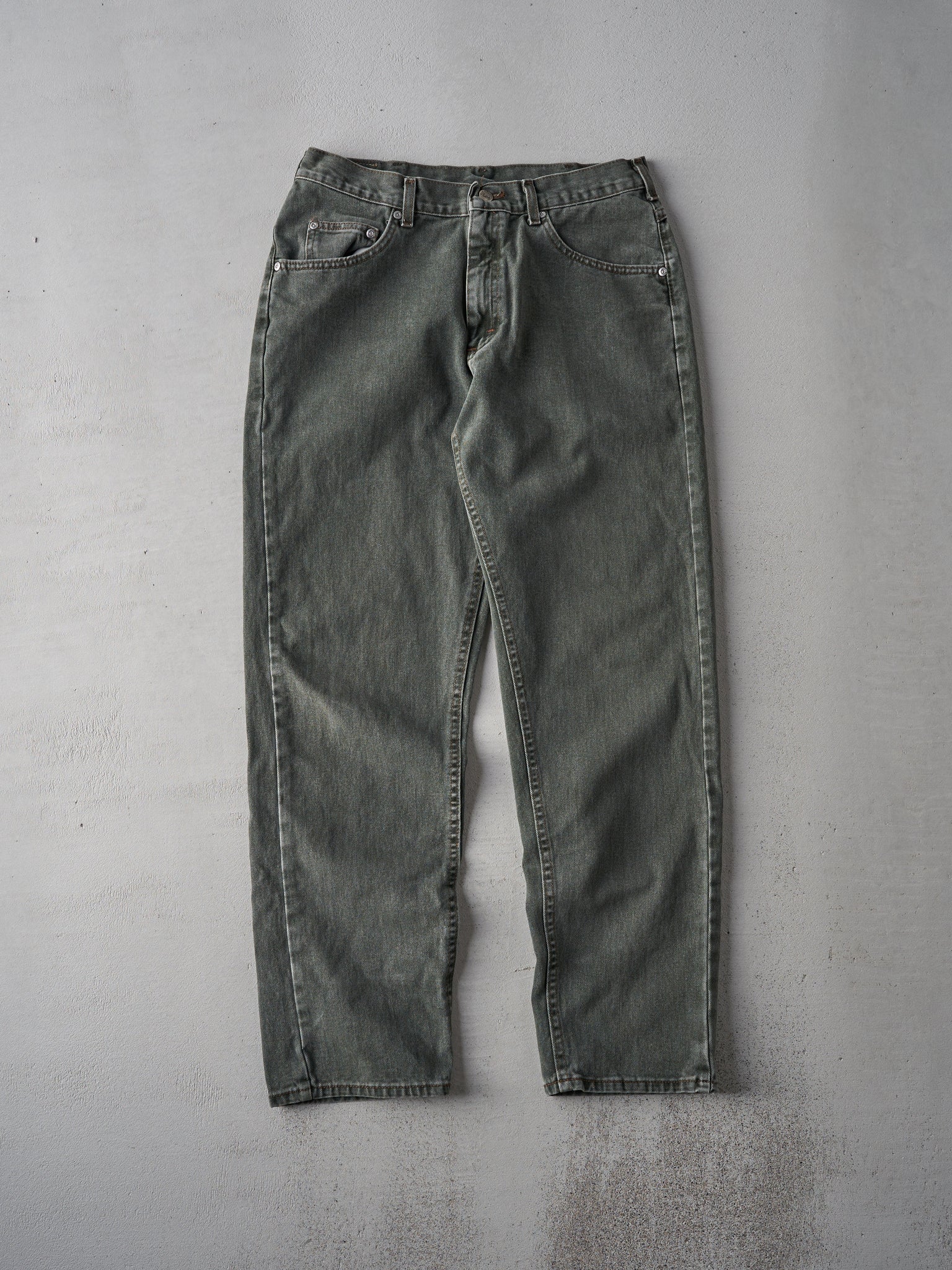 Vintage 90s Dark Green Lee Riveted Pants (33x31)
