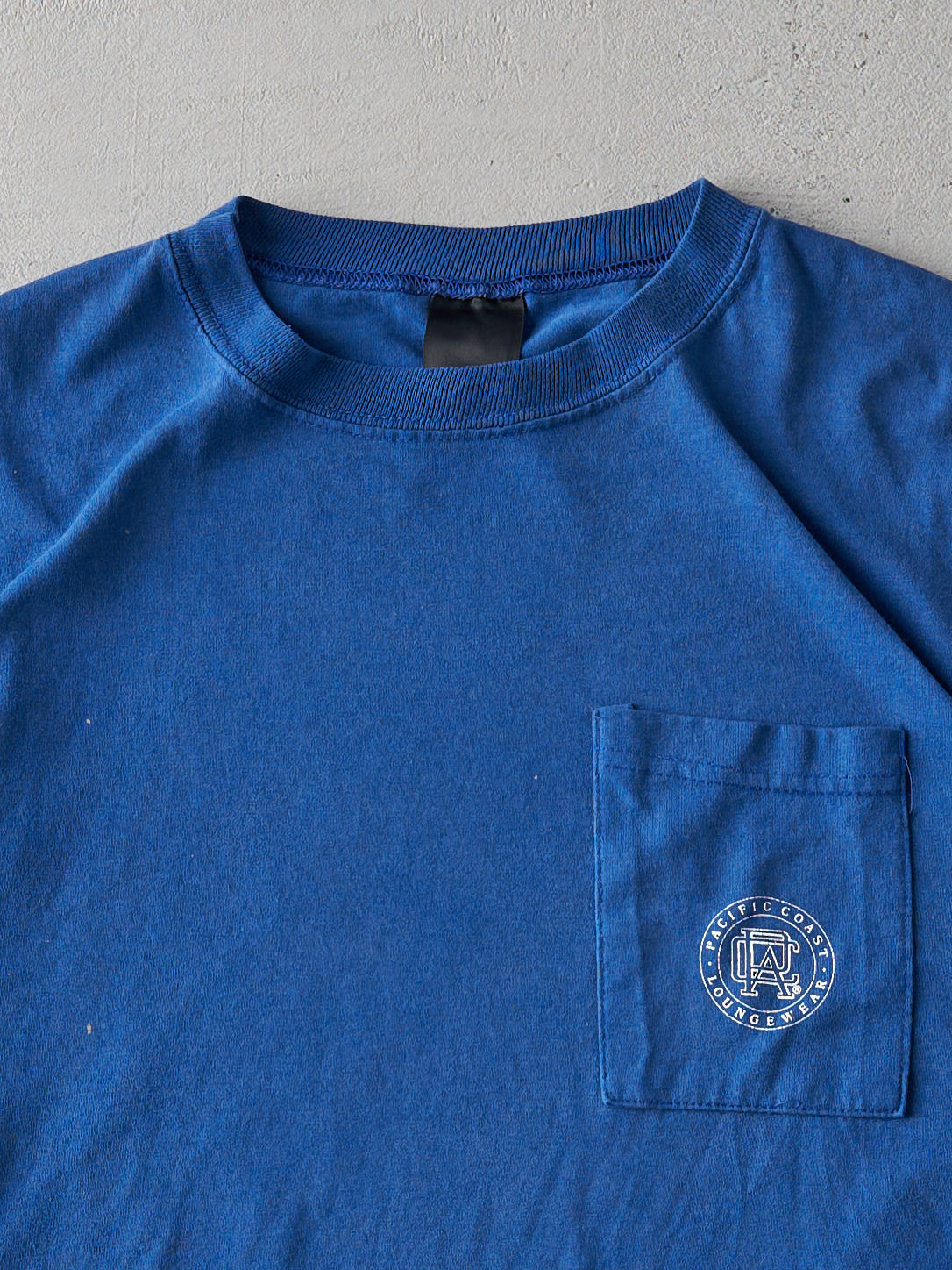 Vintage 90s Royal Blue Pacific Coast Loungewear Single Stitch Tee (M)