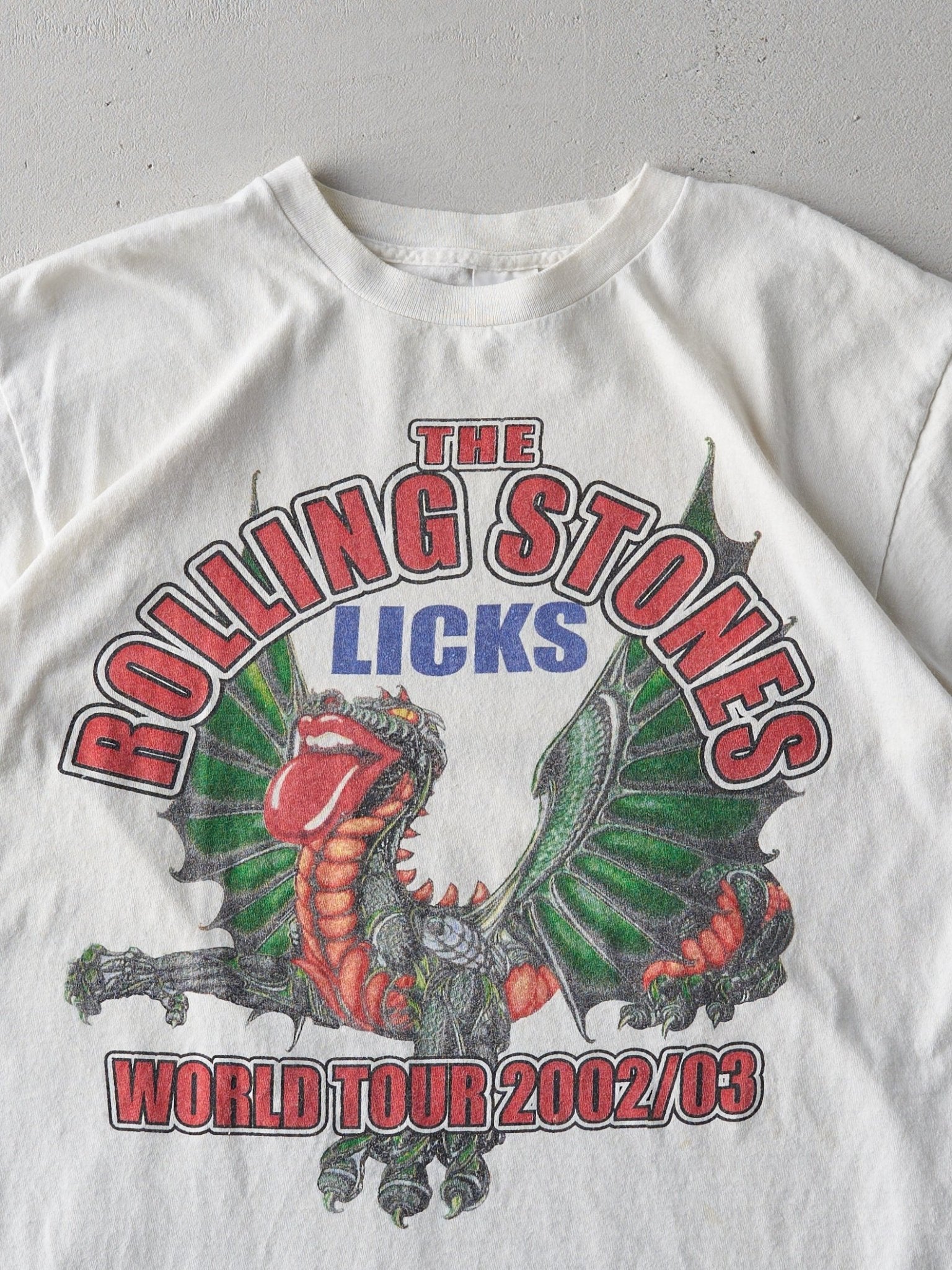 Vintage '02 Off White The Rolling Stones World Tour Tee (M)