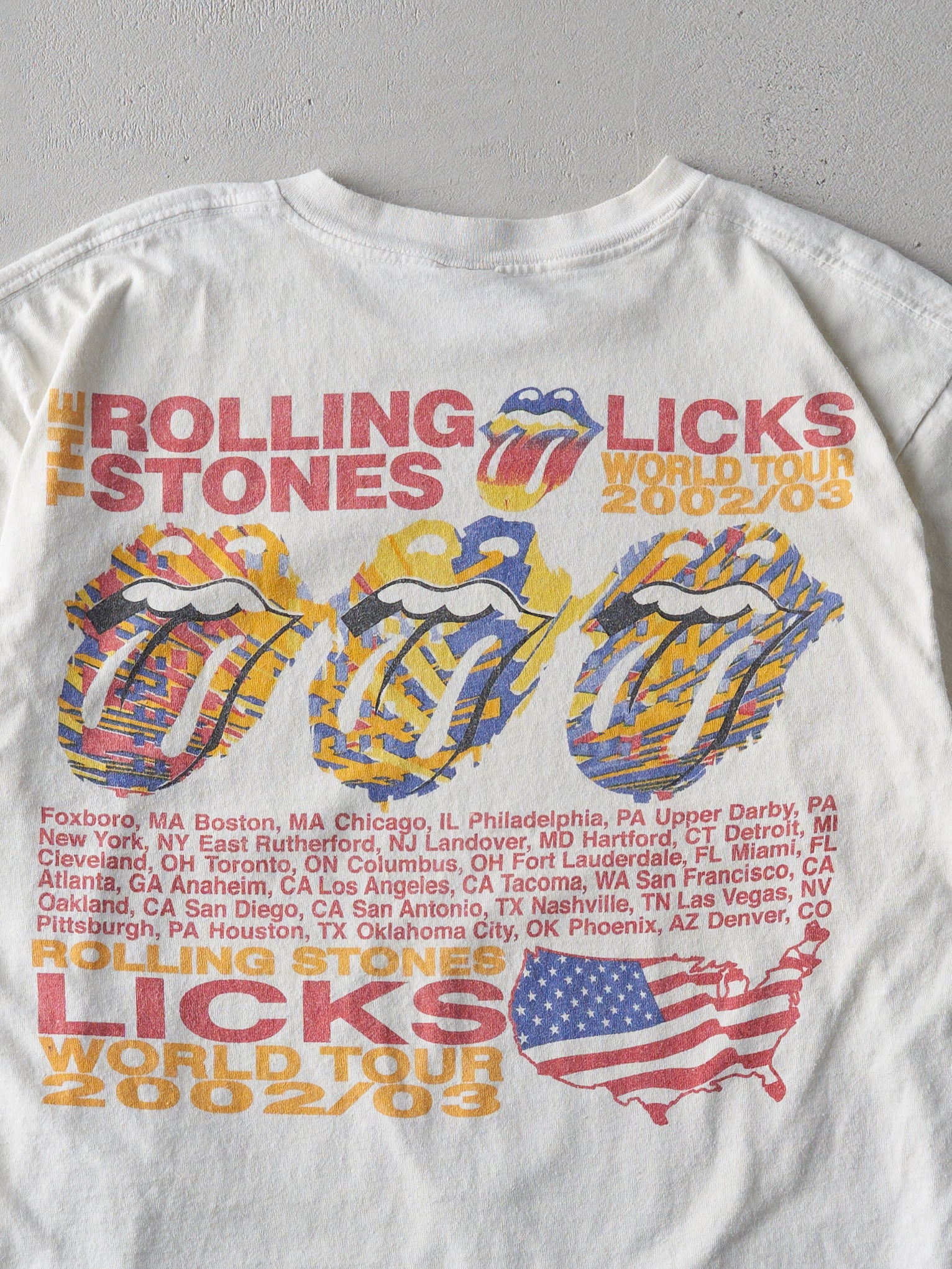 Vintage '02 Off White The Rolling Stones World Tour Tee (M)