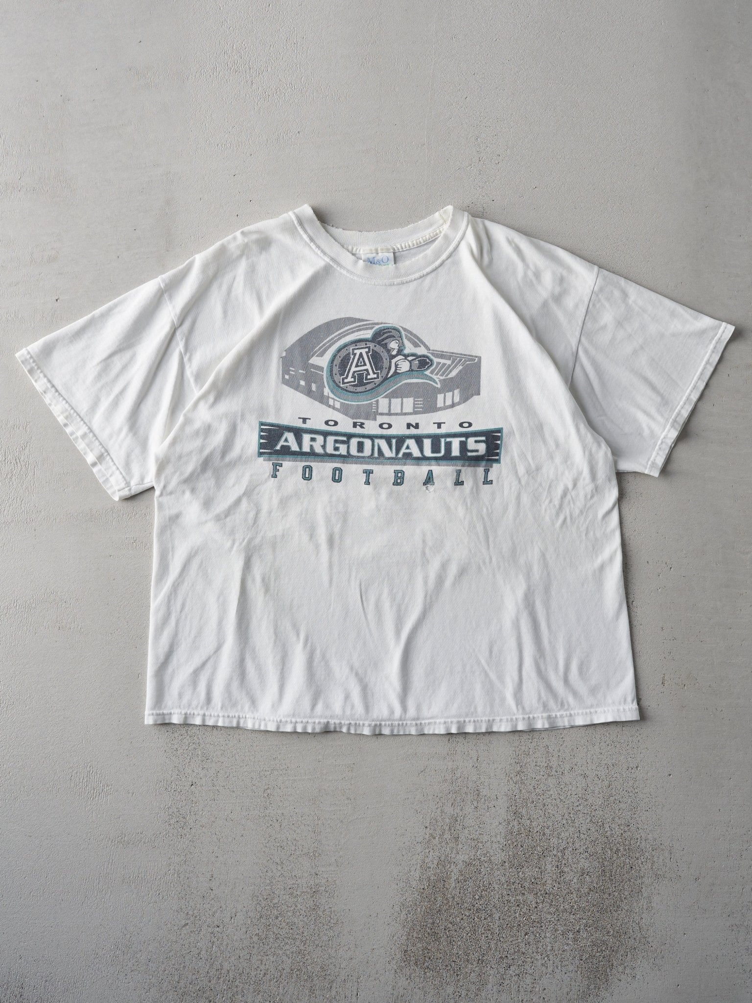 Vintage Y2K White Toronto Argonauts Football Boxy Tee (L)