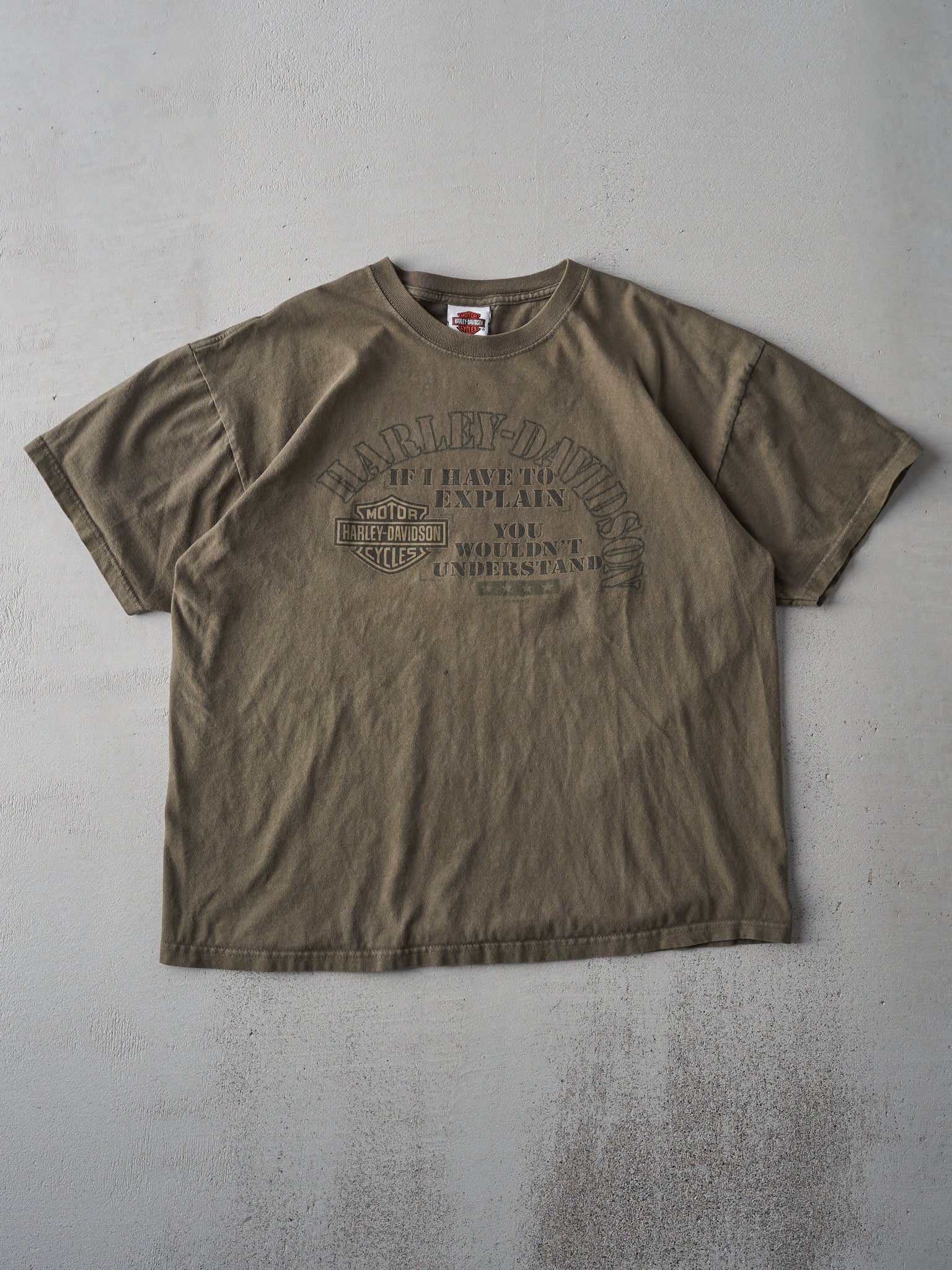 Vintage 08' Olive Green Carson City Harley Davidson Tee (M/L)