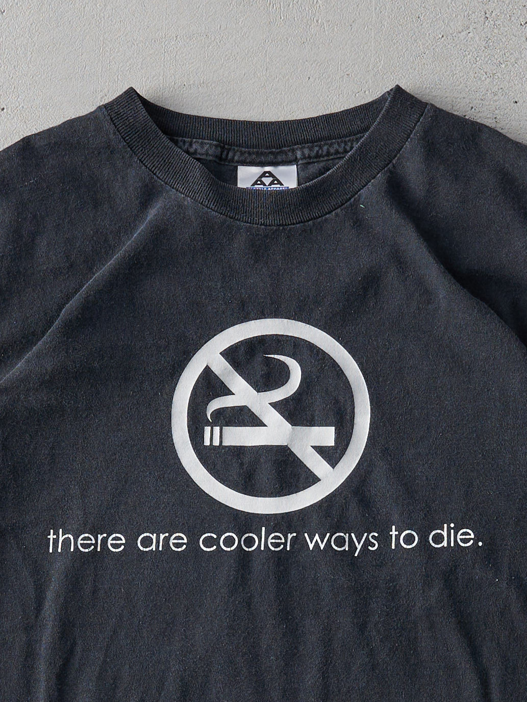 Vintage 90s Black "There Are Cooler Ways To Die" Tee (XS)