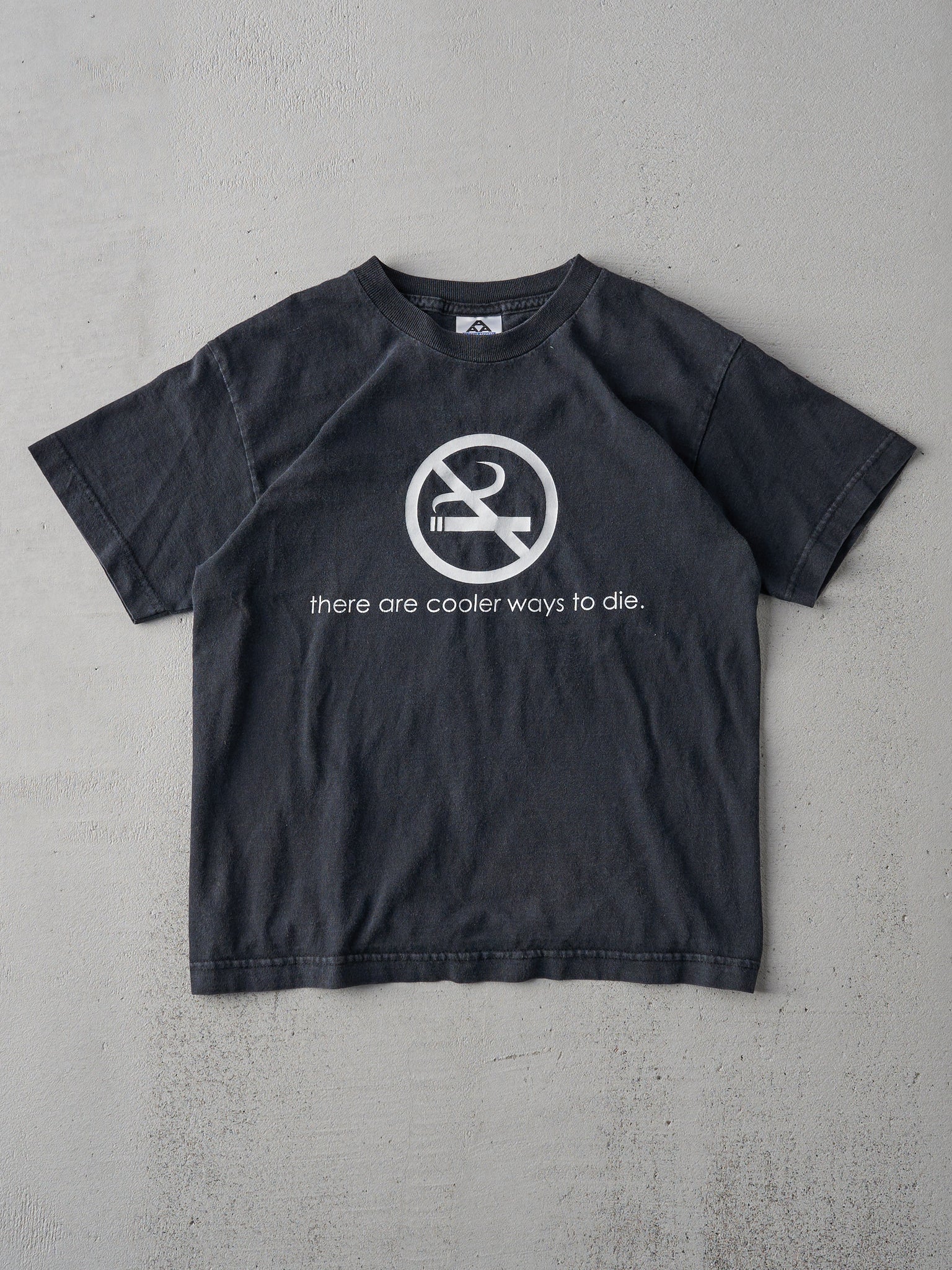 Vintage 90s Black "There Are Cooler Ways To Die" Tee (XS)