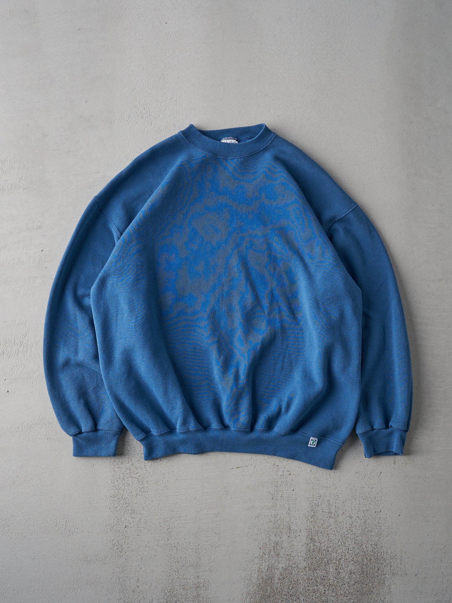 Vintage 90s Teal Blue Discus Athletic Blank Crewneck (L)