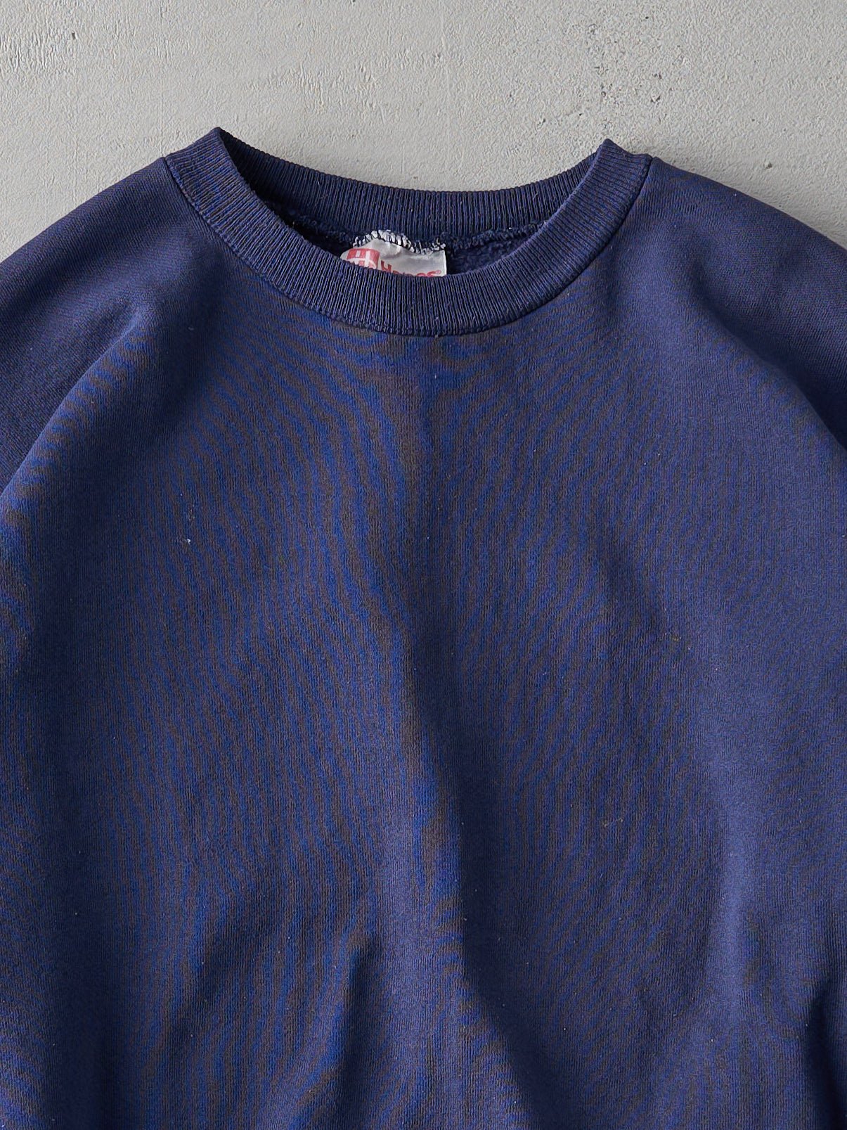 Vintage 90s Navy Blue Hanes Boxy Blank Crewneck (L)