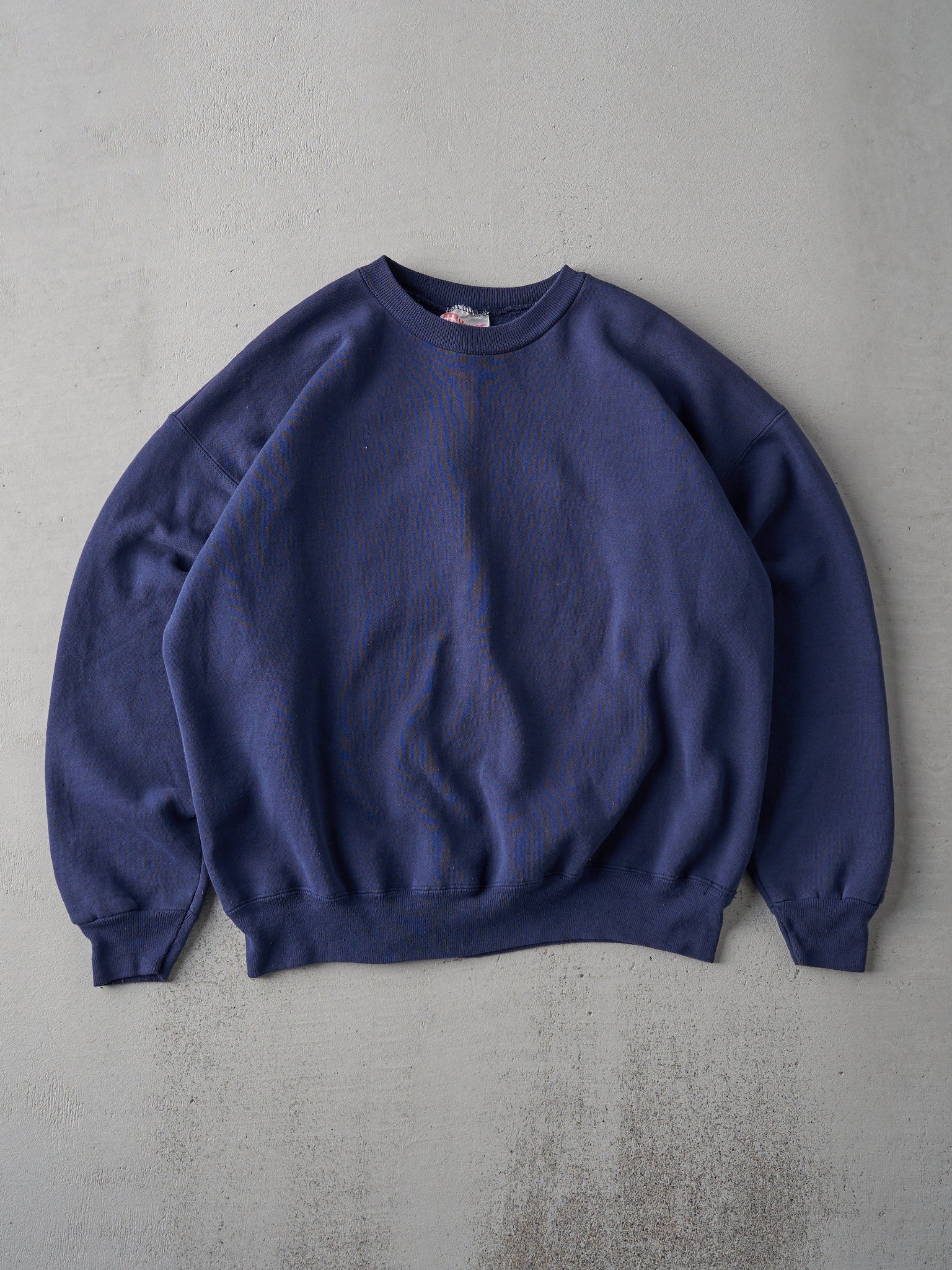 Vintage 90s Navy Blue Hanes Boxy Blank Crewneck (L)