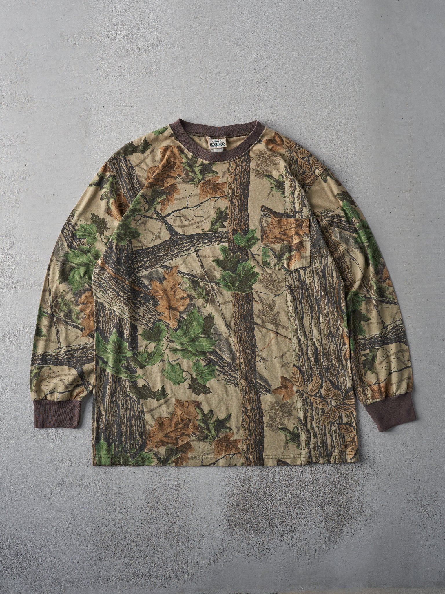 Vintage 90s Green Camo Realtree Pocket Shirt (L)