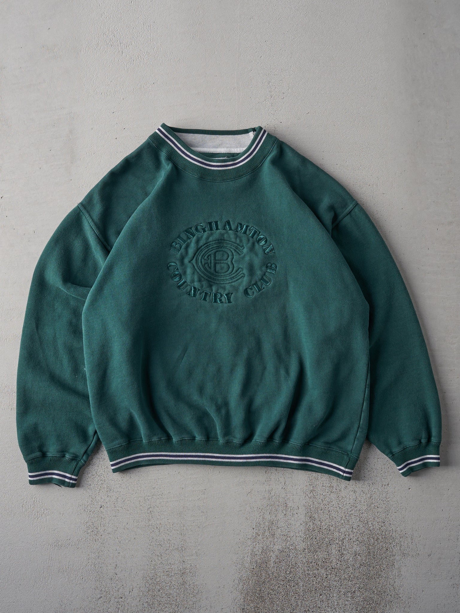 Vintage 90s Forest Green Binghamton Country Club Crewneck (M/L)