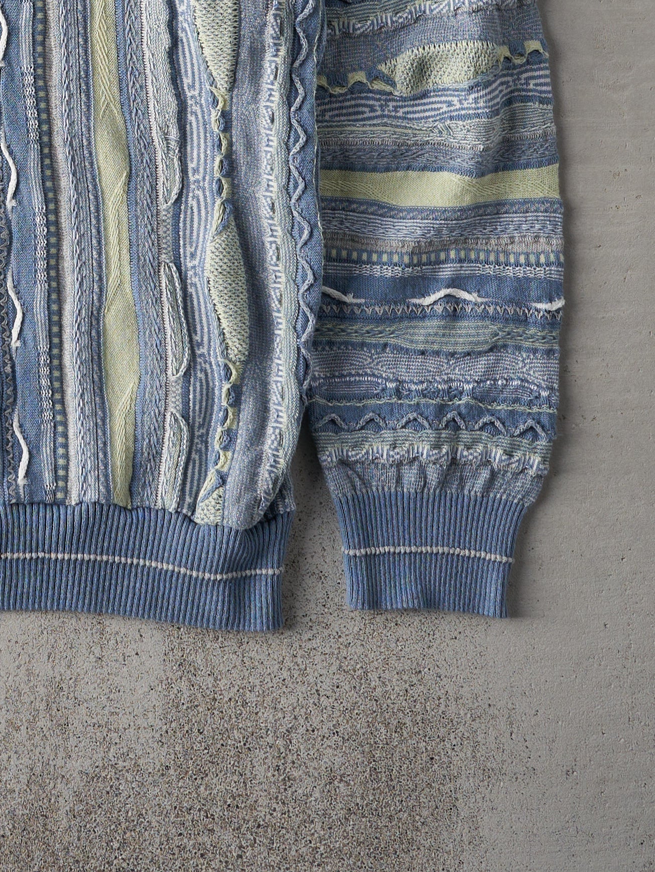 Vintage 90s Pastel Blue Franco Danti Knit Sweater (M)