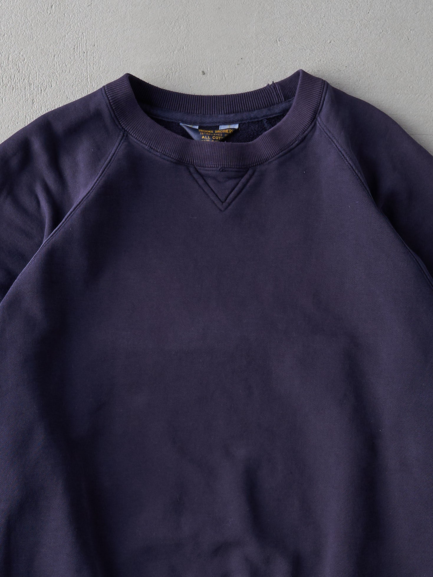 Vintage 80s Navy Brooks Brothers Blank Crewneck (XL)