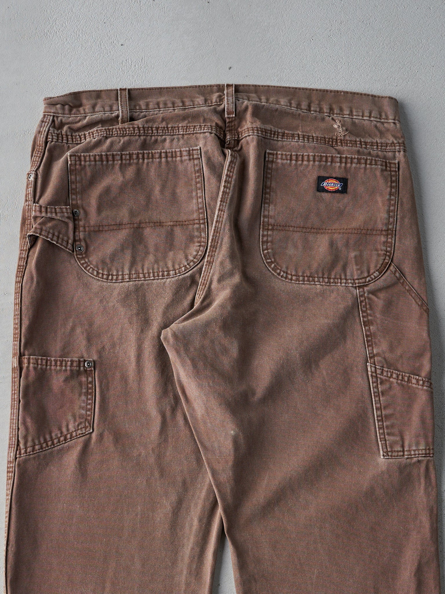 Vintage 90s Faded Brown Relaxed Fit Dickies Carpenter Pants (36x30)