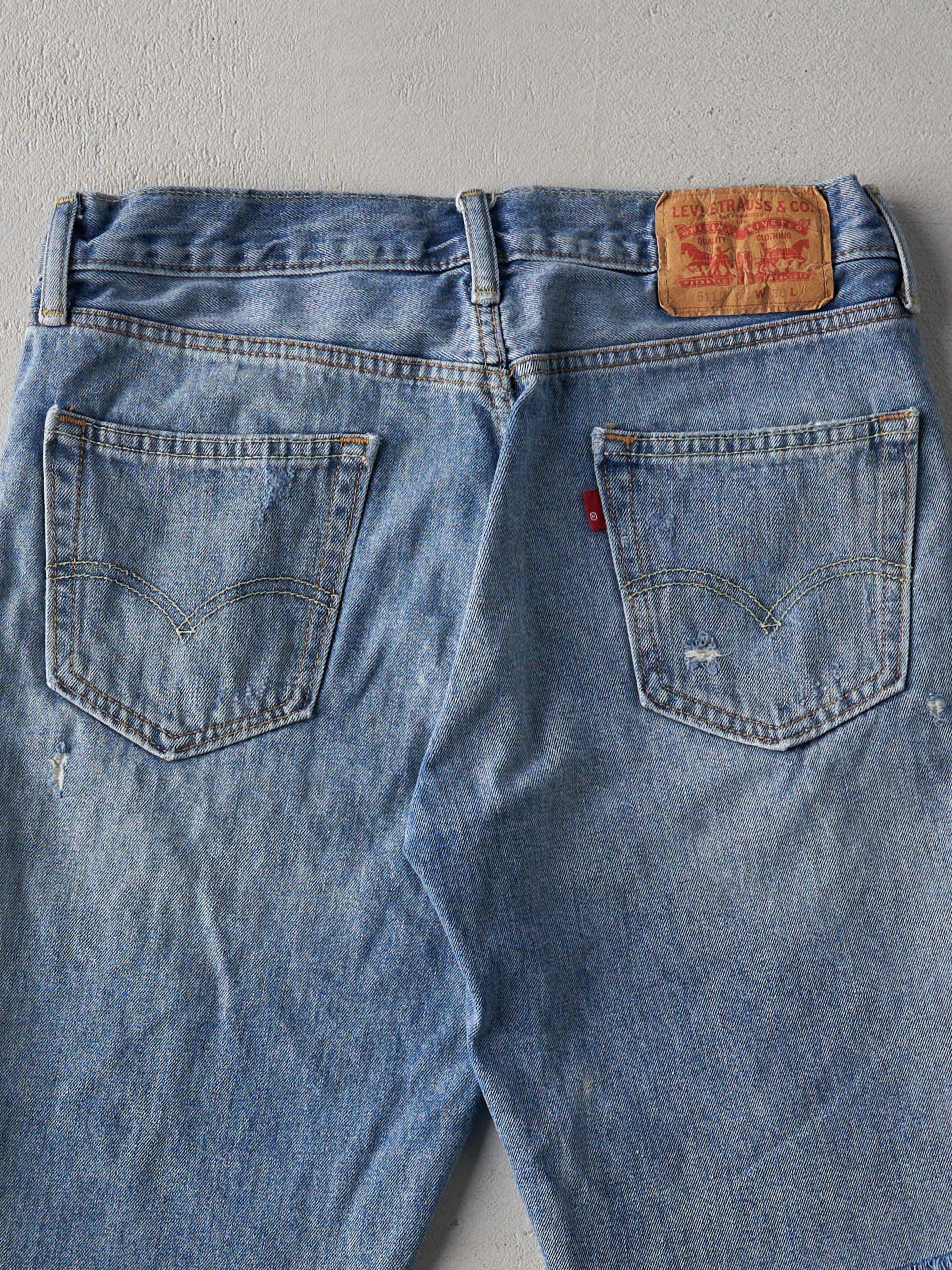 Vintage 90s Light Wash Levi's 511 Jean Shorts (30x10)