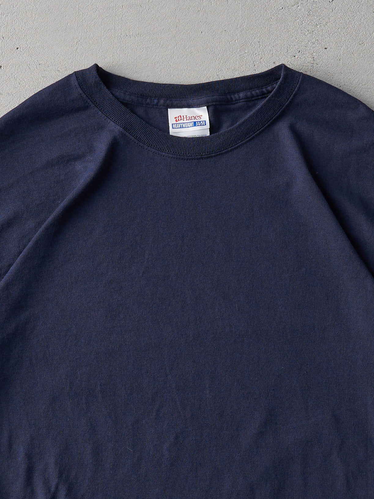 Vintage 90s Navy Blank Tee (M)